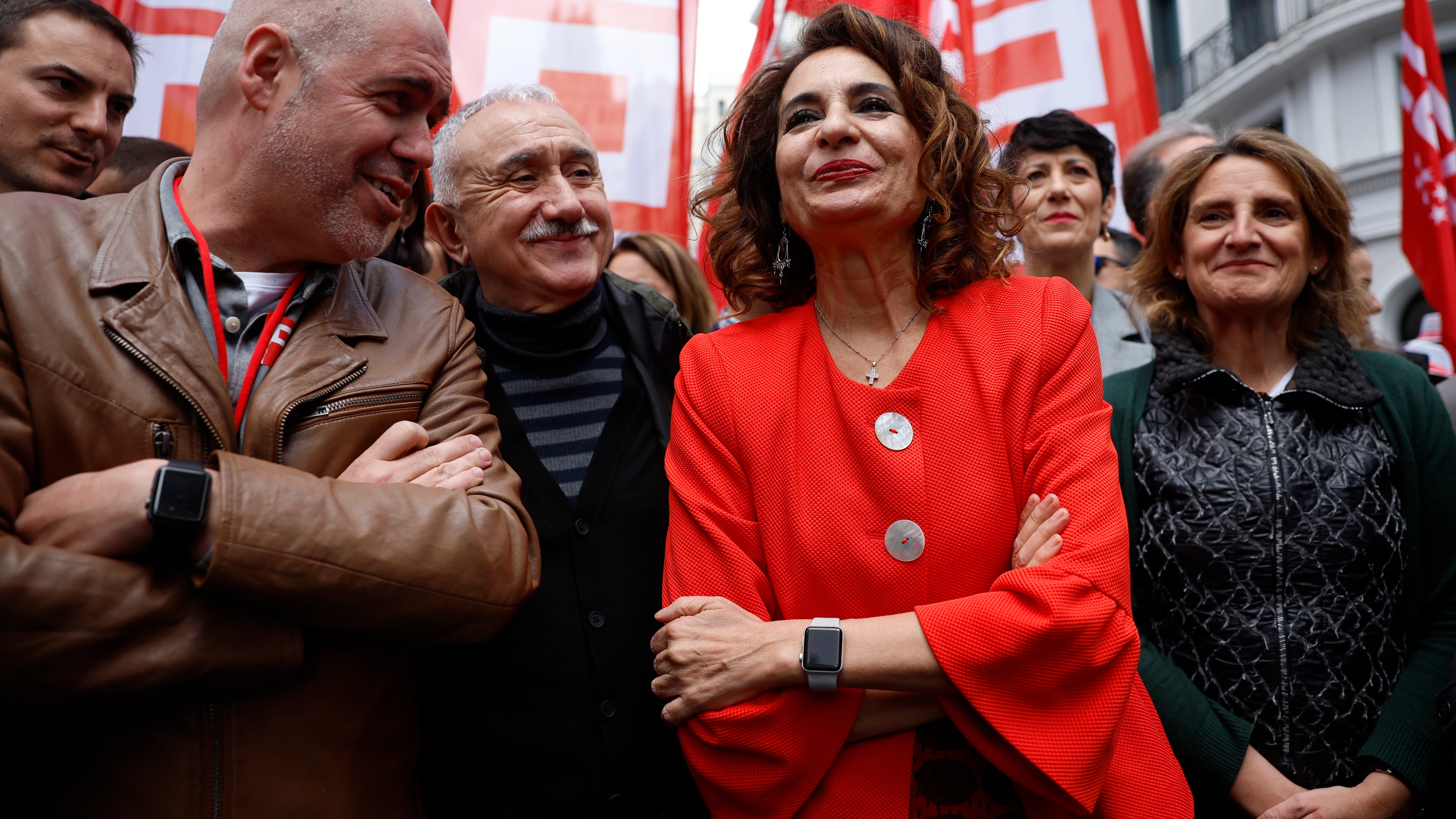 María Jesús Montero en la manifestación del 1 de mayo en Madrid María Jesús Montero en la manifestación del 1 de mayo en Madrid