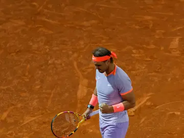 Rafa Nadal celebra un punto durante el Mutua Madrid Open Rafa Nadal celebra un punto durante el Mutua Madrid Open