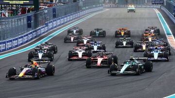 Imagen de la salida del GP de Miami de F1 en 2023