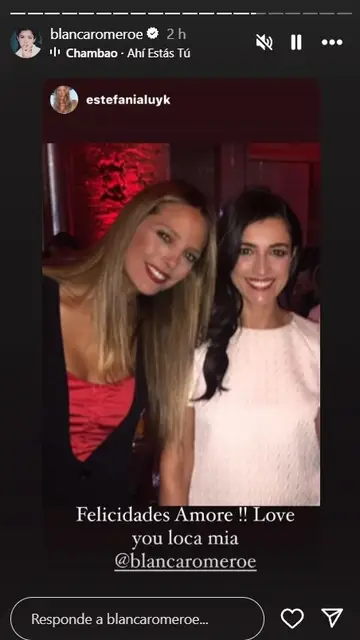La modelo Estefanía Luyk felicita a Blanca Romero La modelo Estefanía Luyk felicita a Blanca Romero