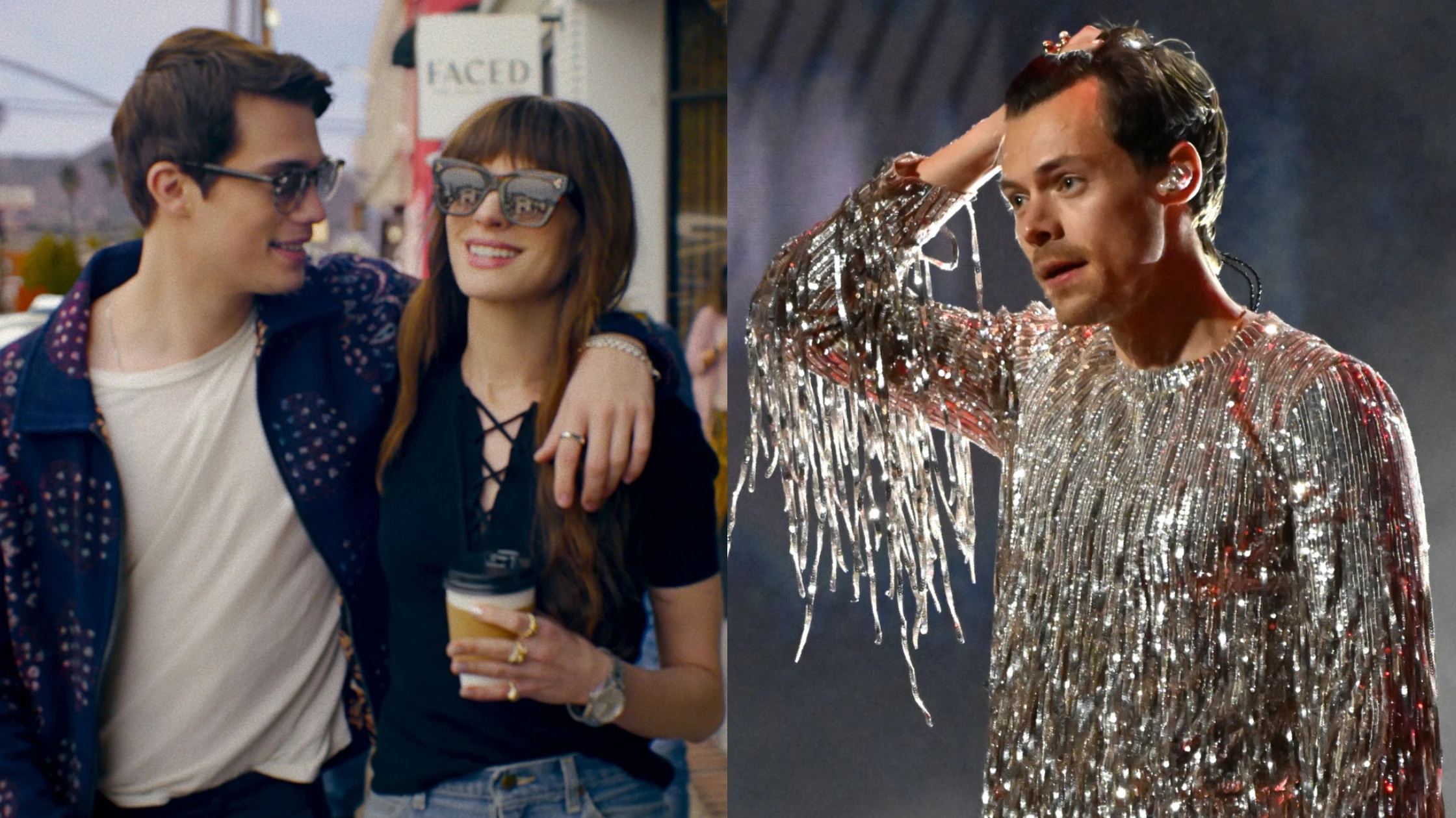 Anne Hathaway y Nicholas Galitzine en La idea de tenerte junto a Harry Styles Anne Hathaway y Nicholas Galitzine en La idea de tenerte junto a Harry Styles