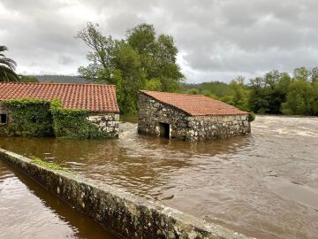 Ríos desbordados en Galicia