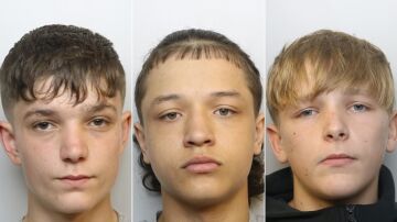 Imagen de los tres menores condenados por homicidio.