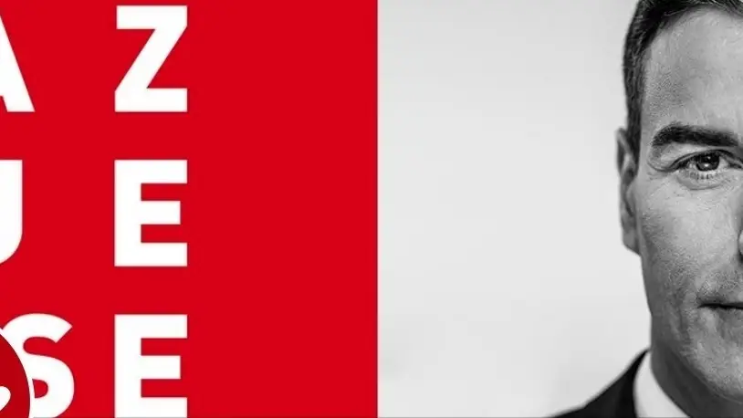 Imagen de Pedro Sánchez en un cartel electoral de 2019 Imagen de Pedro Sánchez en un cartel electoral de 2019