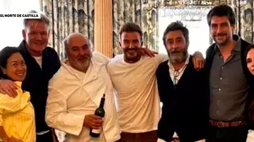 'Los Beckham' visitan una exclusiva bodega en Valbuena del Duero, Valladolid