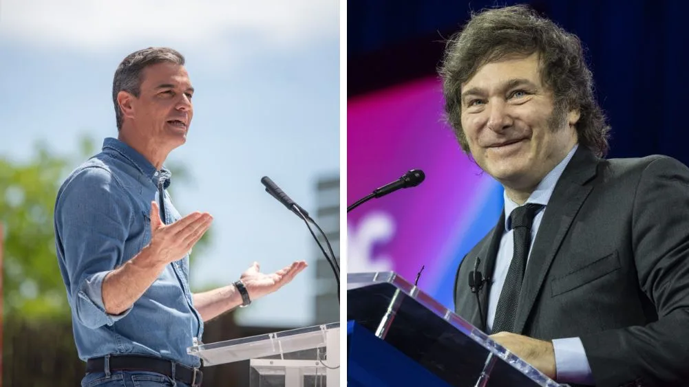 Pedro S&aacute;nchez y Javier Milei