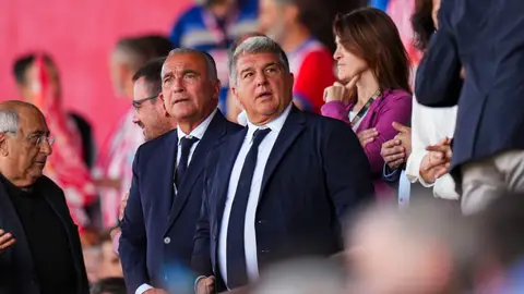 Joan Laporta durante el Girona-Barça Joan Laporta durante el Girona-Barça