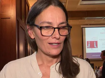 Laura Ponte, en la presentación del libro de su padre Laura Ponte, en la presentación del libro de su padre