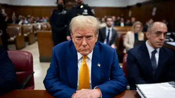 Donald Trump durante el juicio
