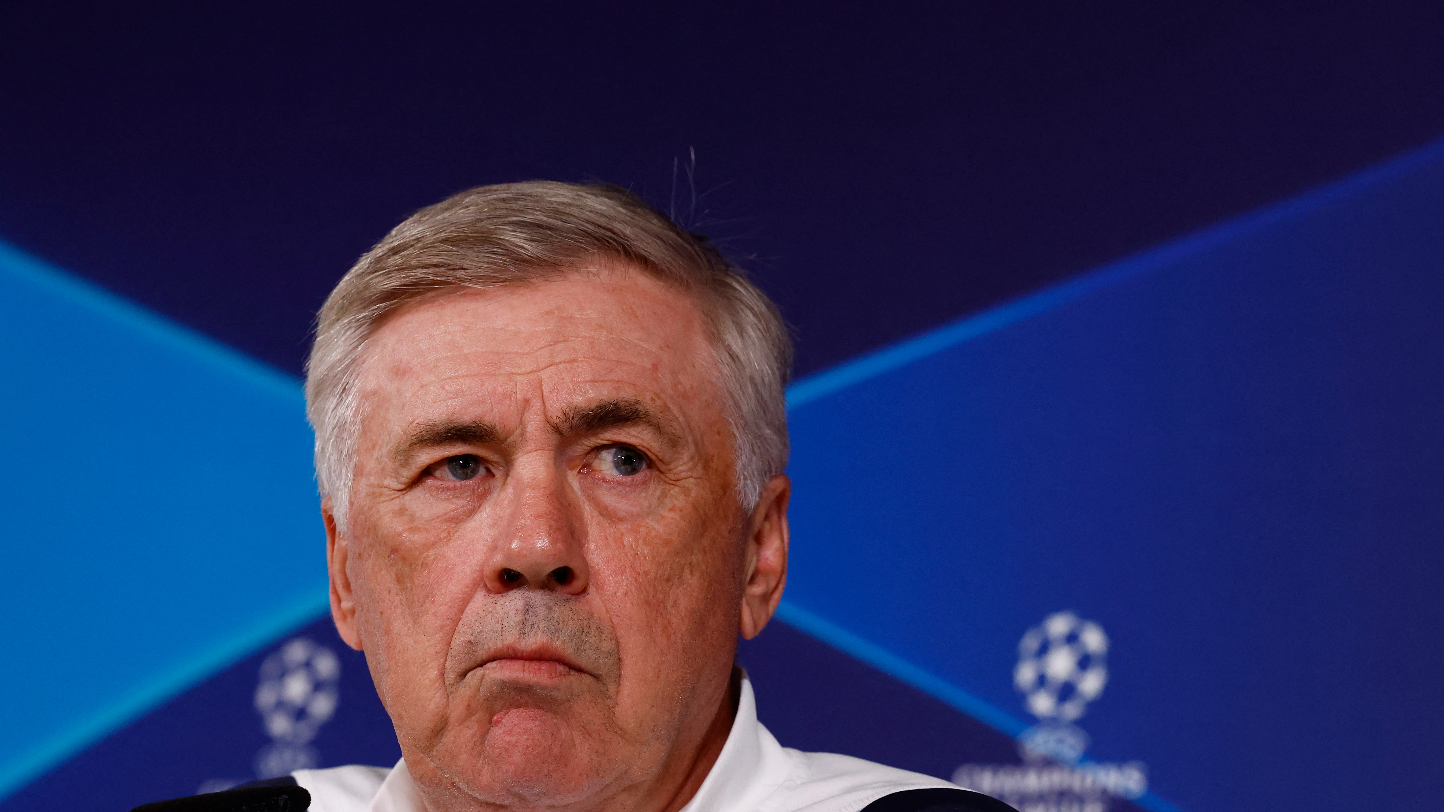 Carlo Ancelotti, en la rueda de prensa previa al Bayern Carlo Ancelotti, en la rueda de prensa previa al Bayern