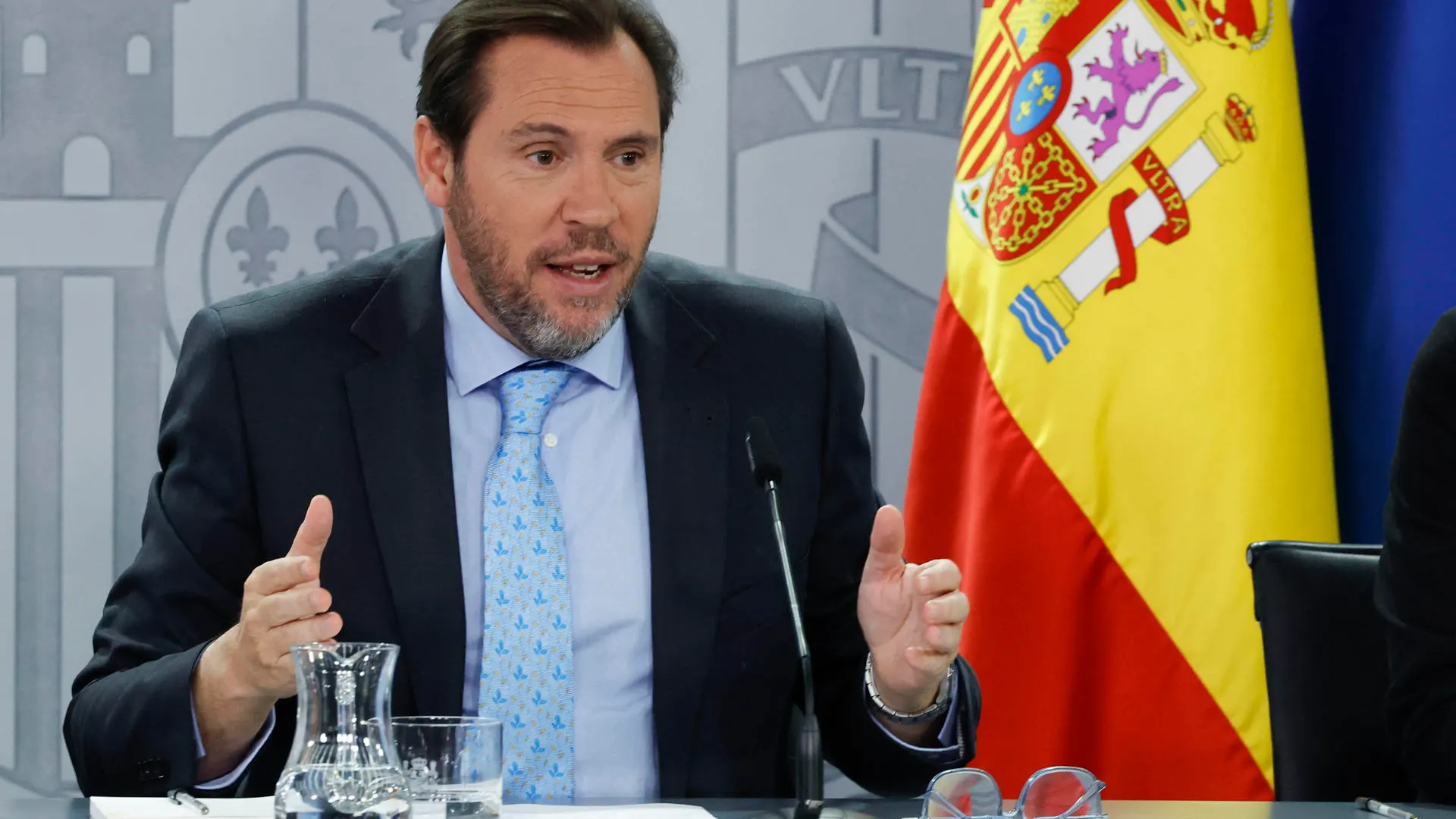 El ministro de Transportes, Óscar Puente, en rueda de prensa El ministro de Transportes, Óscar Puente, en rueda de prensa