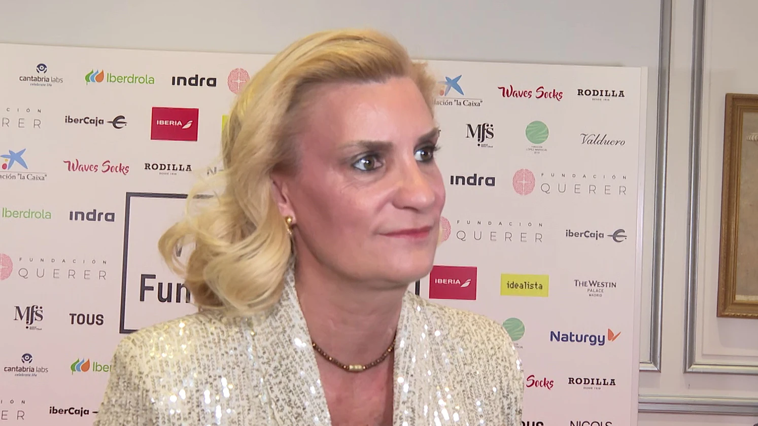 María Zurita, en una cena solidaria en Madrid María Zurita, en una cena solidaria en Madrid