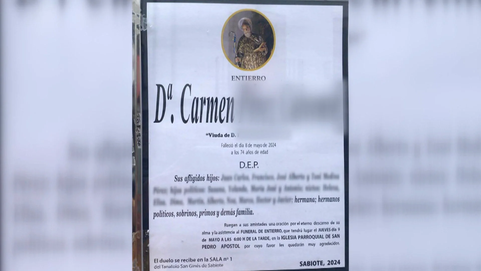 Hallan el cuerpo sin vida de Carmen, una mujer de 74 años: tenía signos de violencia y se baraja el robo Hallan el cuerpo sin vida de Carmen, una mujer de 74 años: tenía signos de violencia y se baraja el robo