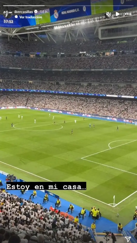 Iker Casillas, en el estadio Santiago Bernabéu
