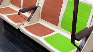 Asiento verde del Metro de Madrid