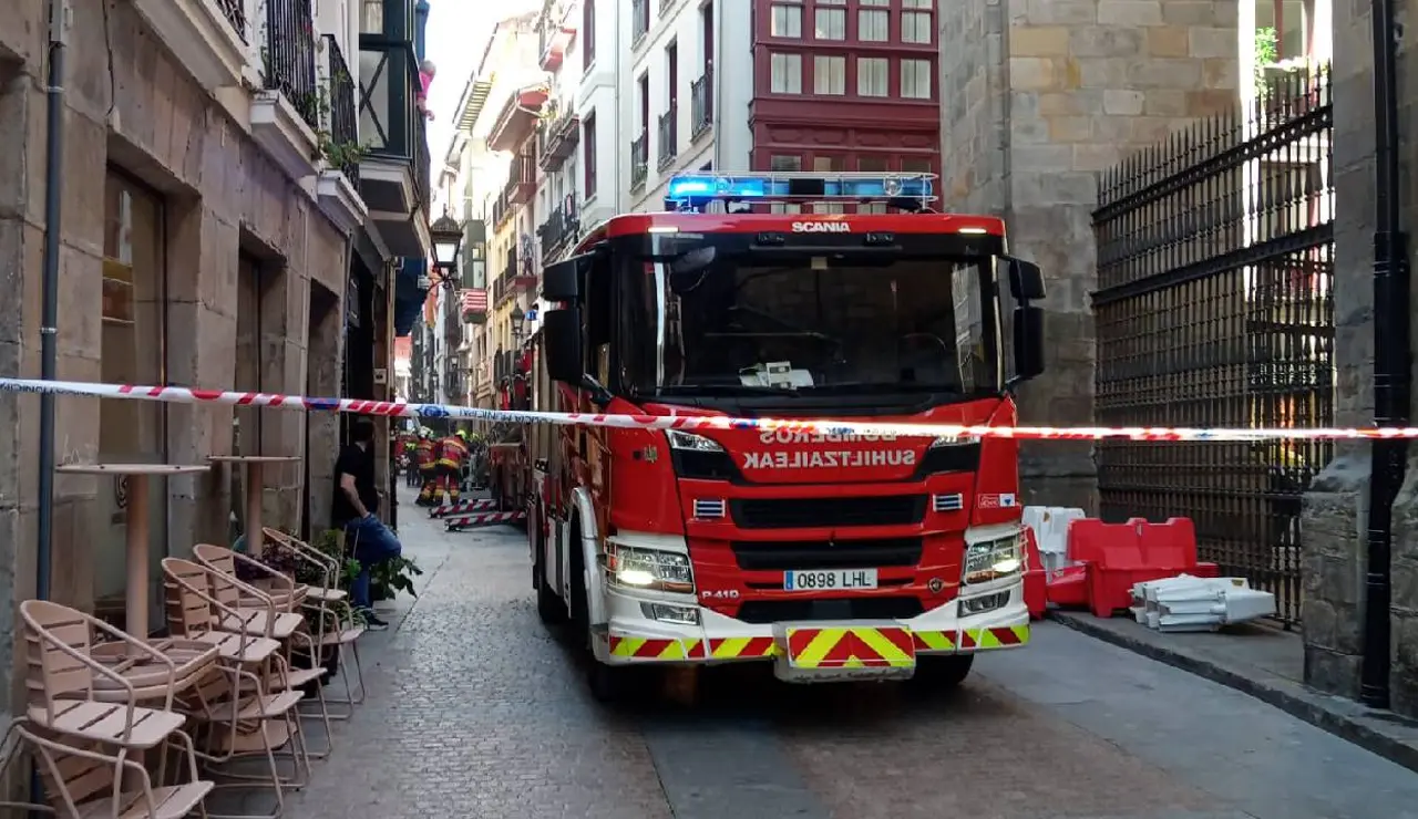 Derrumbe de un edificio en Bilbao