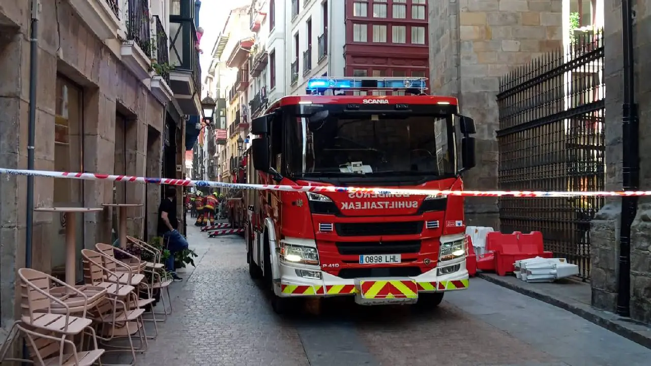 Derrumbe de un edificio en Bilbao Derrumbe de un edificio en Bilbao
