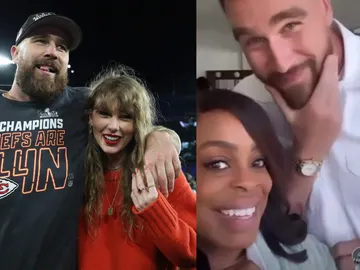 Travis Kelce con Taylor Swift y Niecy Nash-Betts Travis Kelce con Taylor Swift y Niecy Nash-Betts