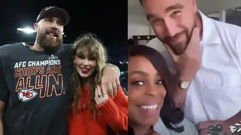Travis Kelce con Taylor Swift y Niecy Nash-Betts Travis Kelce con Taylor Swift y Niecy Nash-Betts