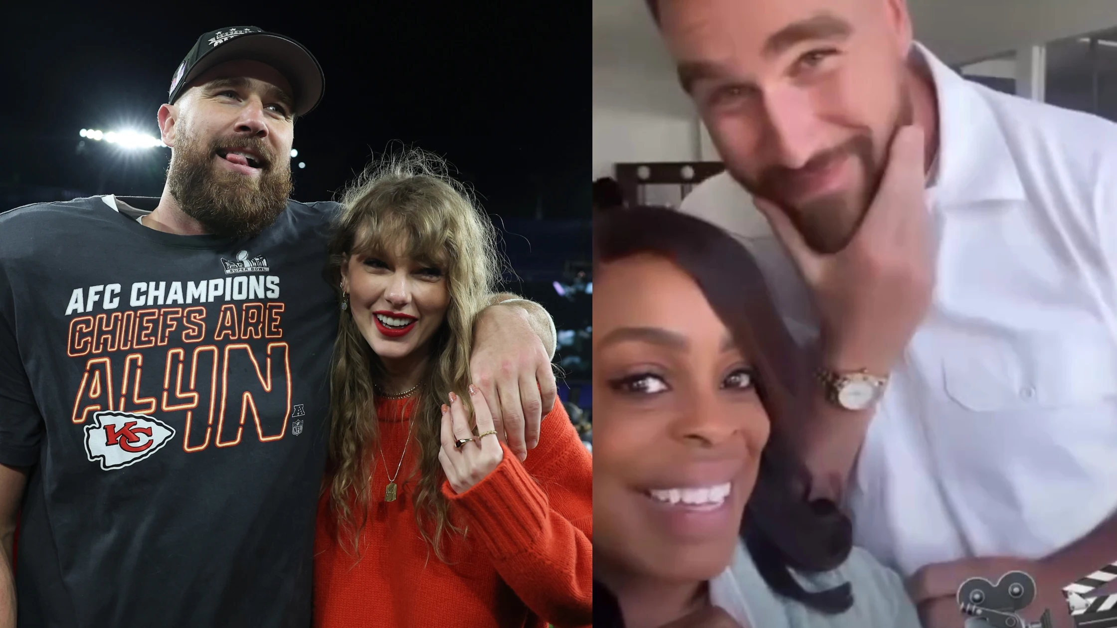 Travis Kelce con Taylor Swift y Niecy Nash-Betts Travis Kelce con Taylor Swift y Niecy Nash-Betts