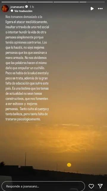 El mensaje de Joana Sanz tras su reconciliación con Dani Alves El mensaje de Joana Sanz tras su reconciliación con Dani Alves