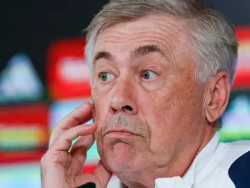 Carlo Ancelotti en rueda de prensa Carlo Ancelotti en rueda de prensa