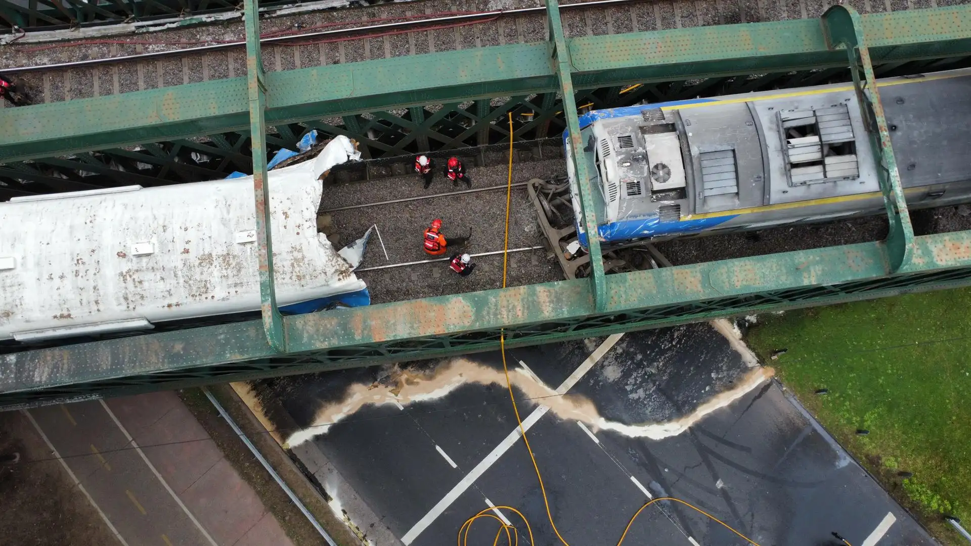Imagen tras la colisi&oacute;n de los trenes en Buenos Aires.