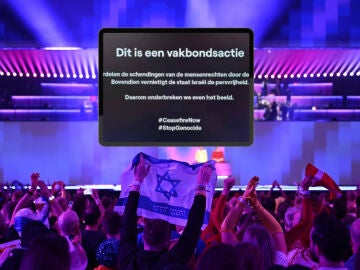 El mensaje que la TV belga puso durante la actuación de Israel en televisión