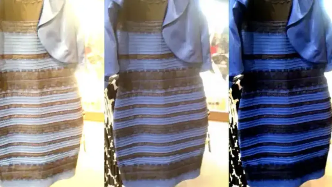 El viral vestido dorado o azul
