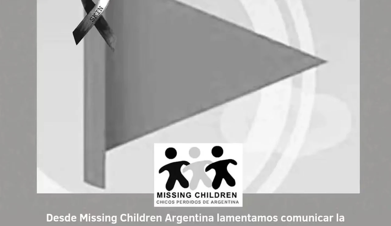 Imagen de Missing Children Argentina tras el hallazgo del cuerpo de la menor
