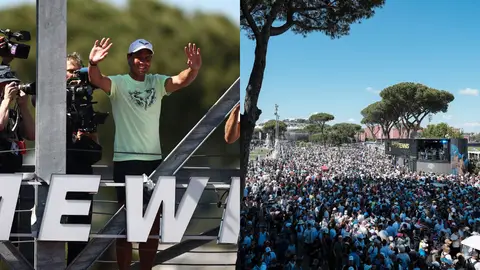 Rafa Nadal se despide del público de Roma Rafa Nadal se despide del público de Roma