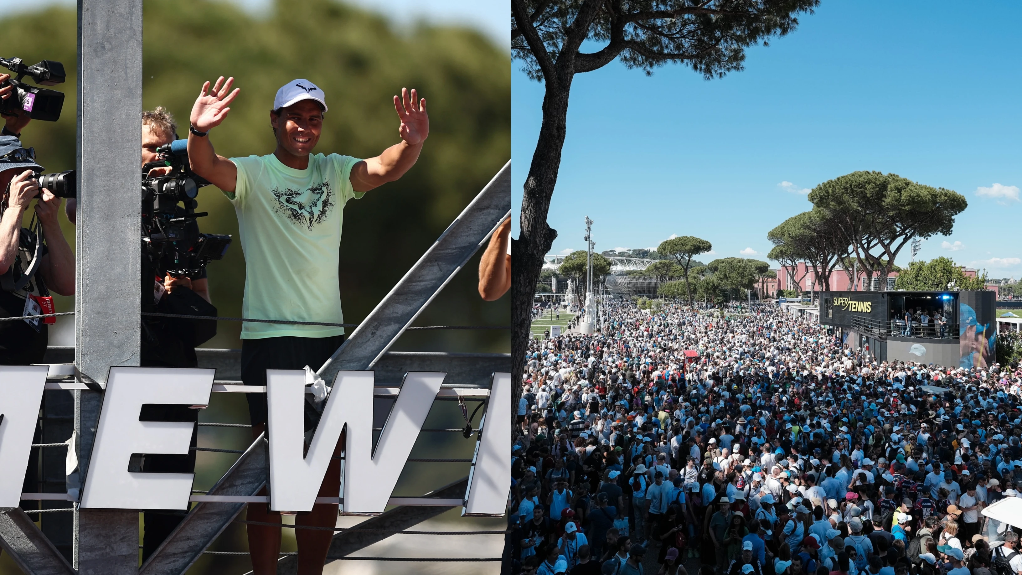 Rafa Nadal se despide del p&uacute;blico de Roma
