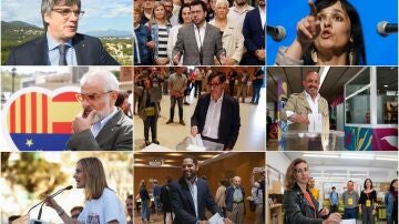 Imagen de los principales candidatos en las elecciones catalanas