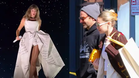 Taylor Swift, Bradley Cooper y Gigi Hadid Taylor Swift, Bradley Cooper y Gigi Hadid