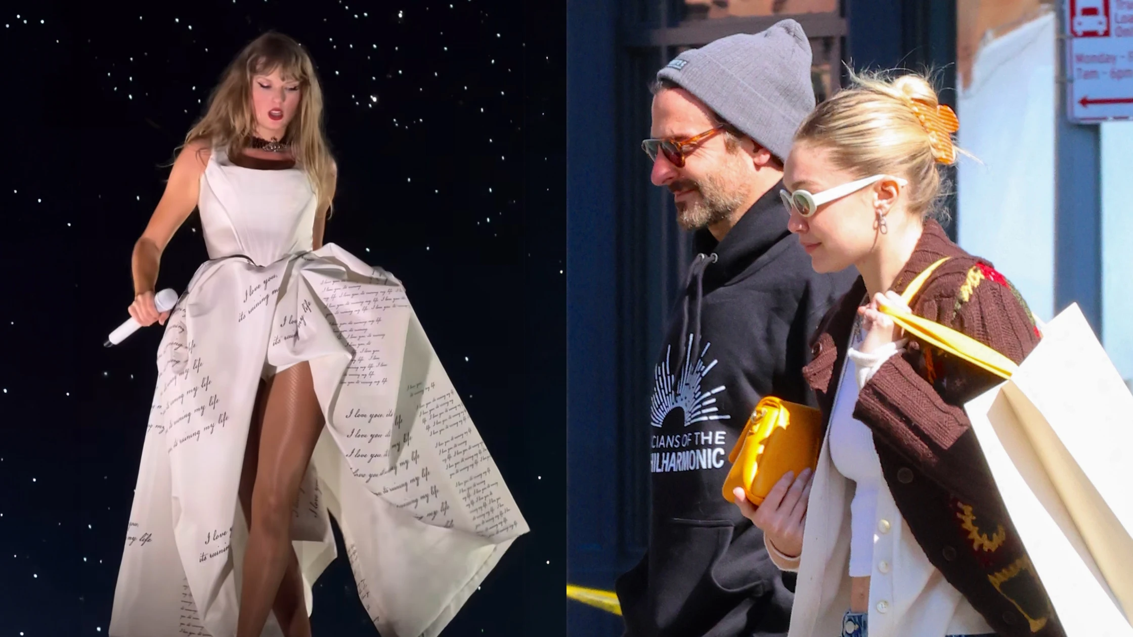 Taylor Swift, Bradley Cooper y Gigi Hadid Taylor Swift, Bradley Cooper y Gigi Hadid