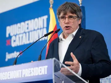 El candidato de Junts a la presidencia de la Generalitat, Carles Puigdemont El candidato de Junts a la presidencia de la Generalitat, Carles Puigdemont