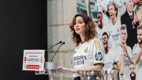 Isabel Díaz Ayuso en la celebración del Real Madrid como campeón de la Liga Isabel Díaz Ayuso en la celebración del Real Madrid como campeón de la Liga