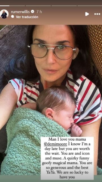 Demi Moore con su nieta Louetta