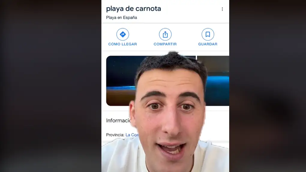 Un tiktoker organiza una quedada multitudinaria en una playa galleg Un tiktoker organiza una quedada multitudinaria en una playa galleg