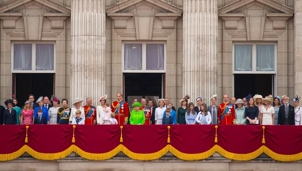 La Familia Real durante el Trooping the Colour 2016