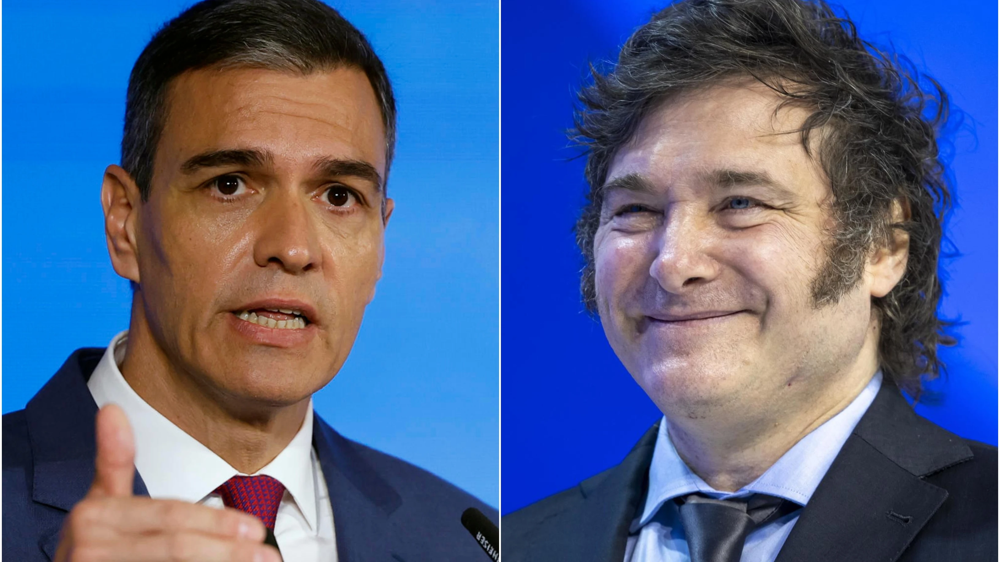 Pedro Sánchez y Javier Milei Pedro Sánchez y Javier Milei