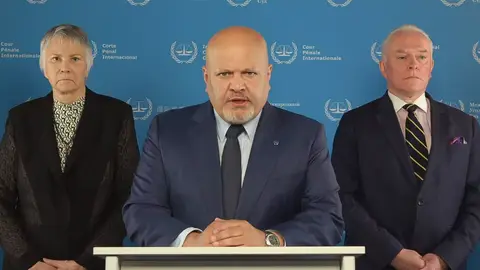 El fiscal de la Corte Penal Internacional (I), Karim Khan El fiscal de la Corte Penal Internacional (I), Karim Khan