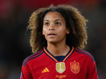 Vicky López en un partido de la selección española Vicky López en un partido de la selección española