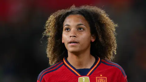 Vicky López en un partido de la selección española Vicky López en un partido de la selección española