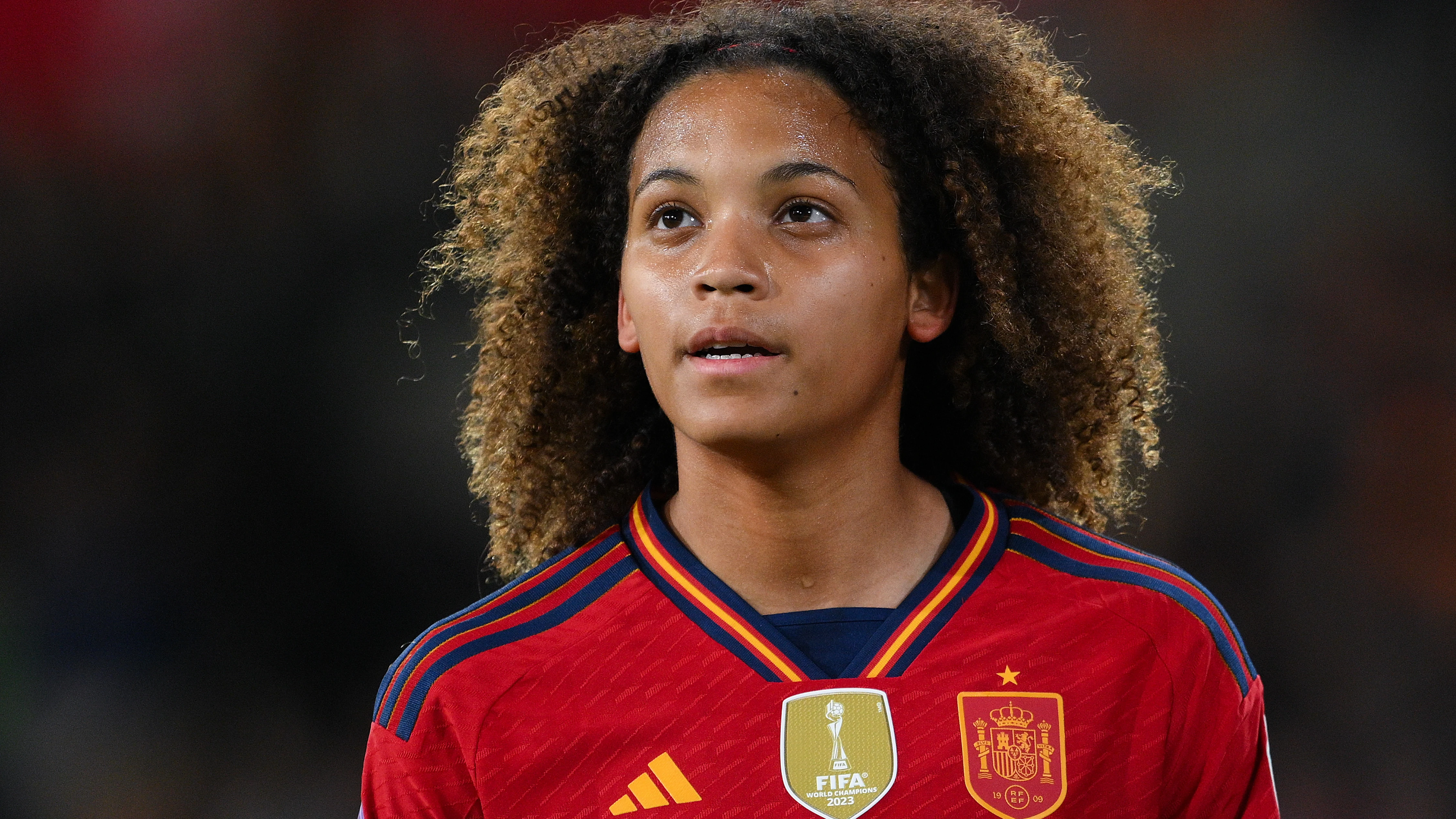 Vicky L&oacute;pez en un partido de la selecci&oacute;n espa&ntilde;ola