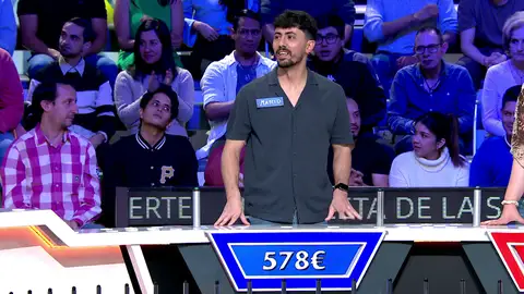 Mario acumula casi 600 euros en menos de un minuto en La ruleta de la suerte Mario acumula casi 600 euros en menos de un minuto en La ruleta de la suerte