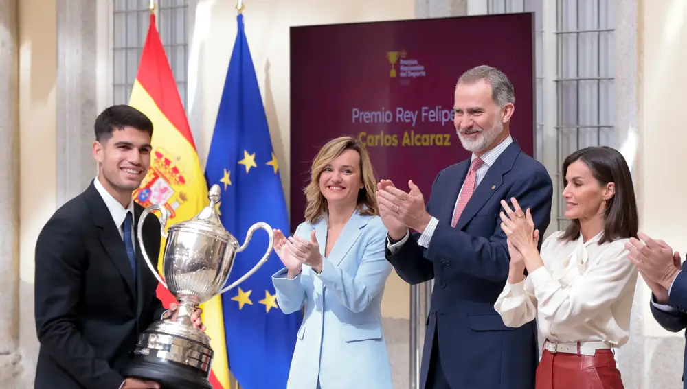 Felipe y Letizia entregan el Premio Nacional del Deporte al tenista Carlos Alcaraz