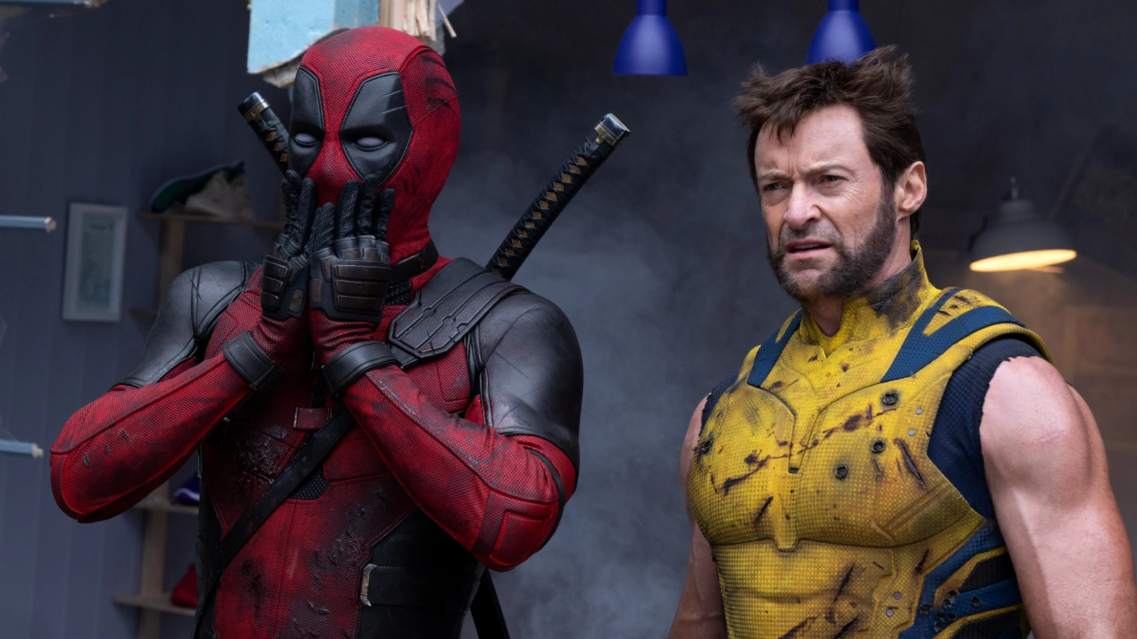 Ryan Reynolds y Hugh Jackman en Deadpool y Lobezno Ryan Reynolds y Hugh Jackman en Deadpool y Lobezno