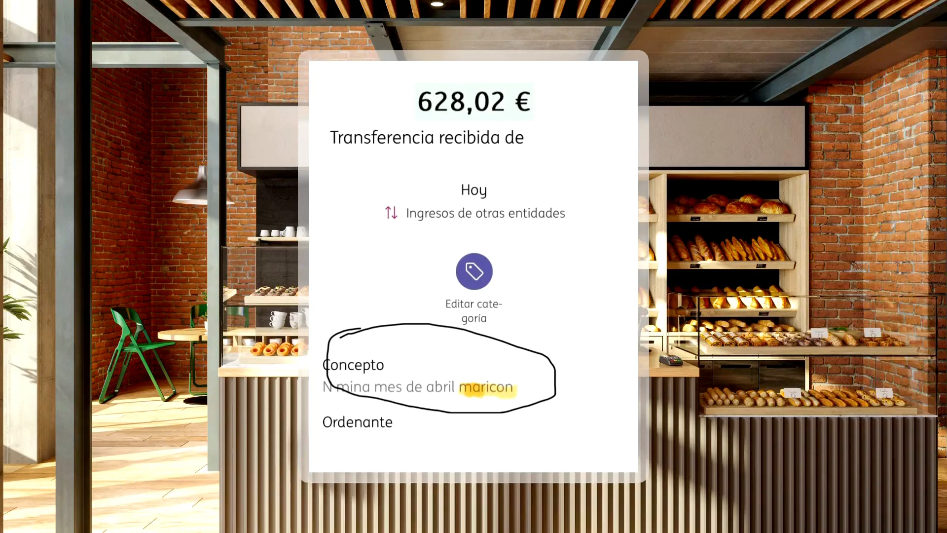 'N&oacute;mina mes de abril maric&oacute;n'