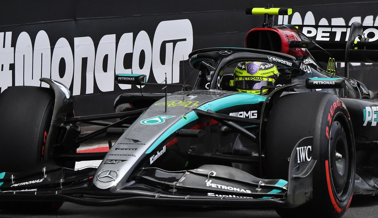Lewis Hamilton, en los primeros Libres del GP de Mónaco